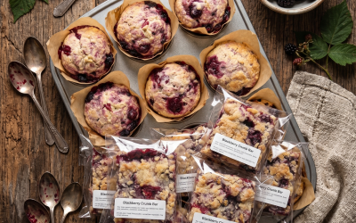 Blackberry Crumb Bars and Blackberry Muffins: Two New Baked Goods Coming to Linam Farm This Season